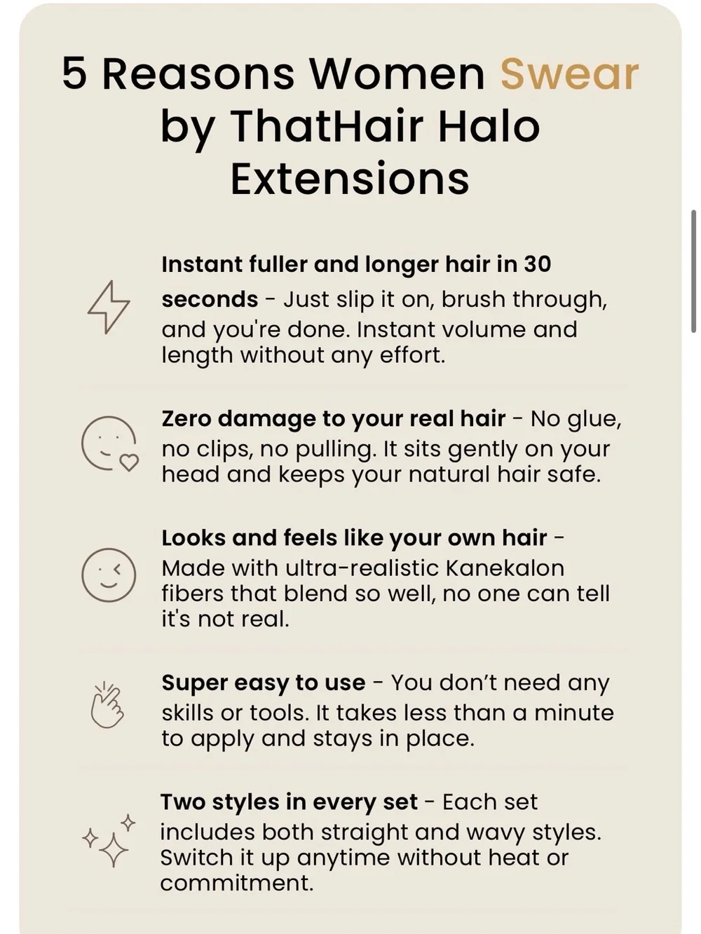 Thathair Halo Hair Extensions – 2-Pack